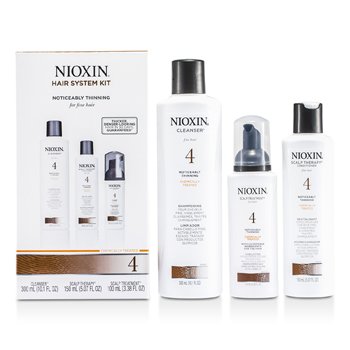 System 4 System Kit for Fine Hair, Chemically Treated, Noticeably Thinning Hair: Cleanser 300ml + Scalp Therapy 150ml + Scalp Treatment 100ml