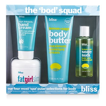 The Bod Squad Set: Body Butter 200ml + Soapy Suds 120ml + Fat Girl Slim 170.5g + Hand Cream 75ml