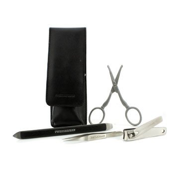 Essential Grooming Kit: Fingernail Clipper + Facial Hair Scissors + Nail Cleaner + Splinter Removal
