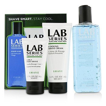 Lab Series Shave Smart Kit : Power Wash 250ml + Shave Cream 100ml +  Post Shave 50ml