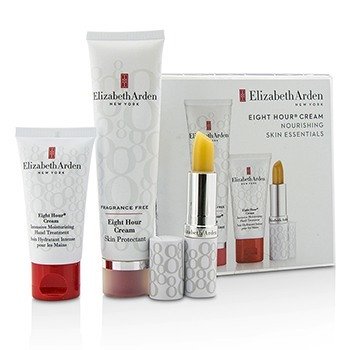 Eight Hour Cream Nourishing Skin Essentials Set: Skin Protectant Fragrance Free+Hand Treatment+Lip Protectant Stick SPF 15