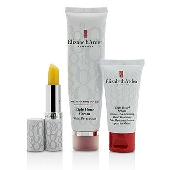 Eight Hour Cream Nourishing Skin Essentials Set: Skin Protectant Fragrance Free+Hand Treatment+Lip (Box Slightly Dameaged)