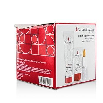 Eight Hour Cream Nourishing Skin Essentials Set: Skin Protectant The Original+Hand Treatment+Lip (Box Slightly Damaged)