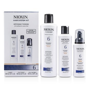 System 6 Kit For Medium to Coarse & Normal to Thin-Looking Hair: Cleanser 300ml + Scalp Therapy 150m