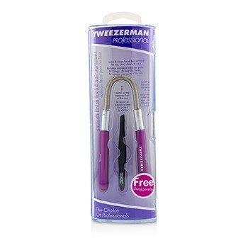 Professional Smooth Finish Facial Hair Remover - Pink (With Black Slant Tweezerette)