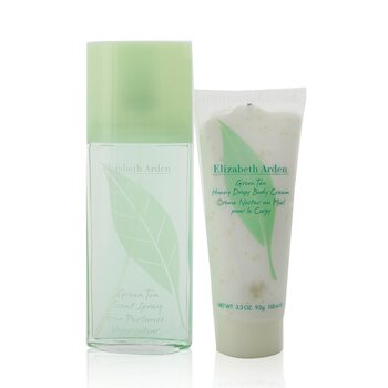 Green Tea Coffret: Eau Parfumee Spray 100ml/3.3oz + Honey Drops Body Cream 100ml/3.3oz