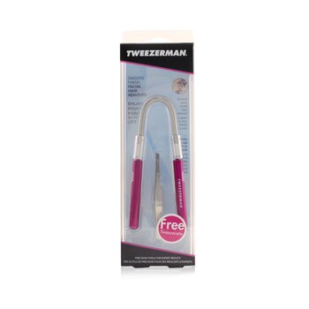 Smooth Finish Facial Hair Remover - Pink (With Stainless Slant Tweezerette)