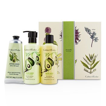Avocado, Olive & Basil Essentials Set: Bath & Shower Gel 250ml + Body Lotion 250ml + Hand Therapy 100g
