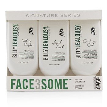 Billy Jealousy Face3Some Kit: Face Moisturizer 88ml + Exfoliating Facial Cleanser 88ml + Gentle Daily Facial Cleanser 88ml
