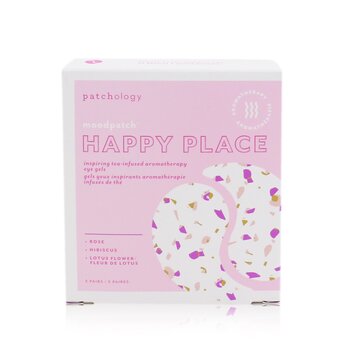Moodpatch - Happy Place Inspiring Tea-Infused Aromatherapy Eye Gels (Rose+Hibiscus+Lotus Flower)