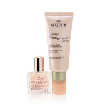Nuxe Gift Set: Creme Prodigieuse Boost Multi-Correction Silky Cream 40ml + Huile Prodigieuse Florale Multi-Purpose Dry Oil 10ml