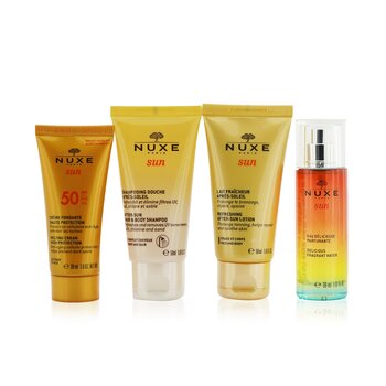 Nuxe Nuxe Sun My Summer Ritual Coffret: Melting Cream High Protection For Face SPF 50 30ml + After-Sun Hair & Body Shampoo 50ml + Refreshing After-Sun Lotion For Face & Body 50ml + Delicious Fragrant Water Spray 30ml