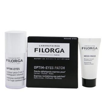 Les Essentials Filorga Set: Optim Eyes 15ml + Meso Mask 15ml + Optim Eyes Patches - 2patches