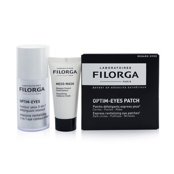 Les Essentials Filorga Set: Optim Eyes 15ml + Meso Mask 15ml + Optim Eyes Patches - 2patches (Box Slightly Damaged)