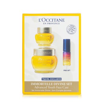LOccitane Immortelle Divine Set: Cream 50ml + Eye Balm 15ml + Overnight Reset Oil-In-Serum 5ml