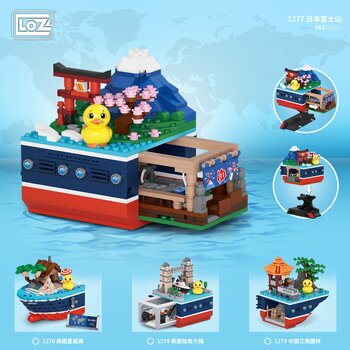 Loz LOZ Duck Fleet Series - Mount Fuji Building Bricks Set Building Bricks Set