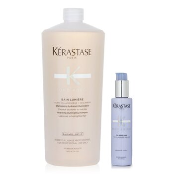 Kerastase Blond Absolu Set 1: Shampoo & Fortifying Heat-Protecting Serum (Lightened or Highlighted Hair)