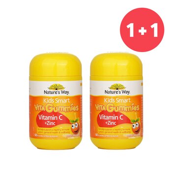 NATURES WAY 【1+1 Set】Kids Smart Vita Gummies Vitamin C + Zinc 60 Pastilles