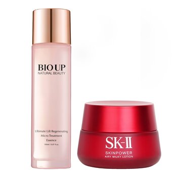 SK II Skinpower Airy Milky Lotion (Box Damaged) X Natural Beauty BIO UP Ultimate Lift Regenerating Micro Treatment Essence