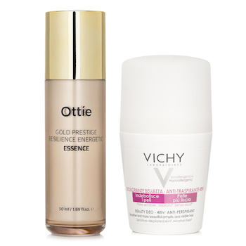 Vichy Vichy Beauty Deo Anti-Perspirant 48hr Roll-On (For Sensitive Skin) 50ml X Ottie Gold Prestige Resilience Energetic Essence 50ml