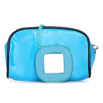 BAG Blue Cosmetic Bag with Mirror #B